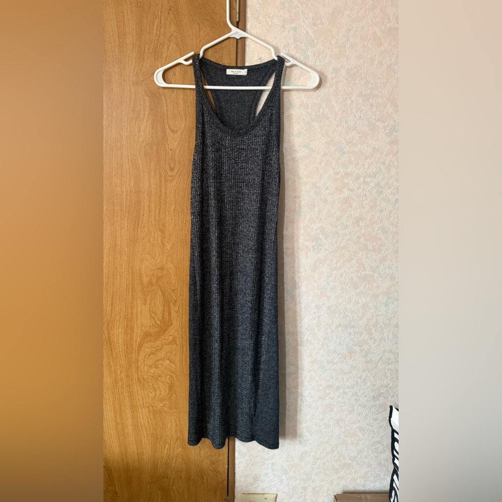 Rag & Bone Carla Racer back Charcoal Maxi Dress
